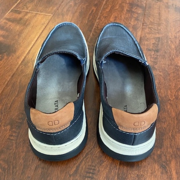 Democrata Brazil Mens Casual Navy Blue Leather Shoes Size 11.5 - Picture 3 of 11